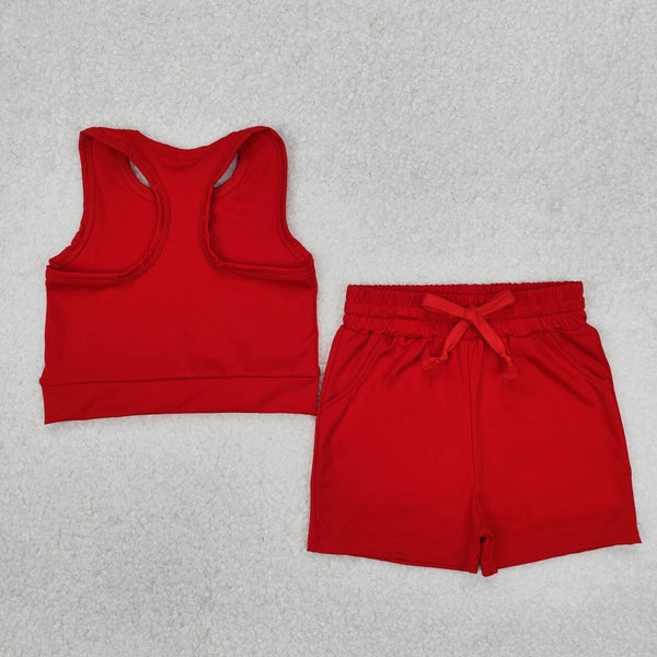 GSSO2131 RTS girl clothes set toddler girl yoga summer outfit sports set