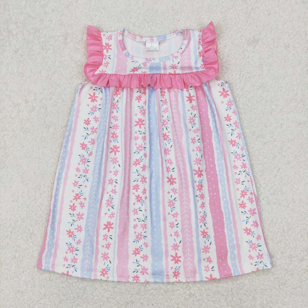 GSD1901 RTS toddler clothes floral girl summer dress