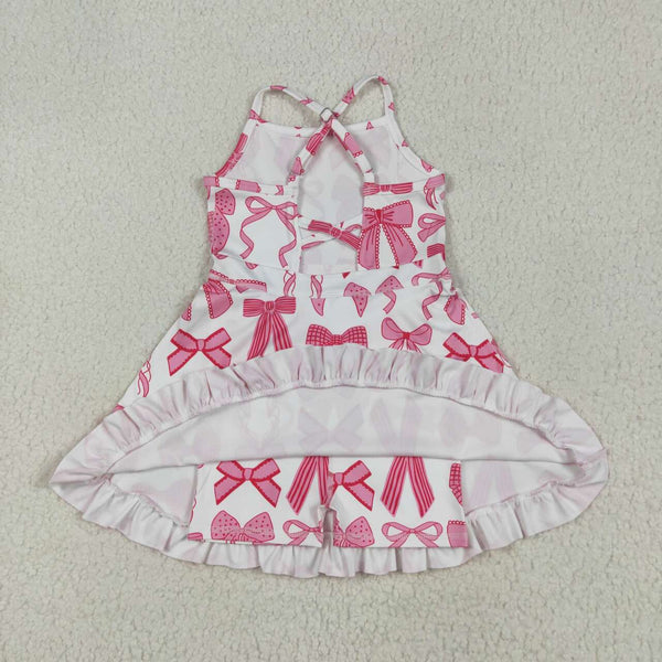 GSD2564 12-18M to 8-9T RTS girl clothes bows girl summer dress yoga clothes atheletic clothes