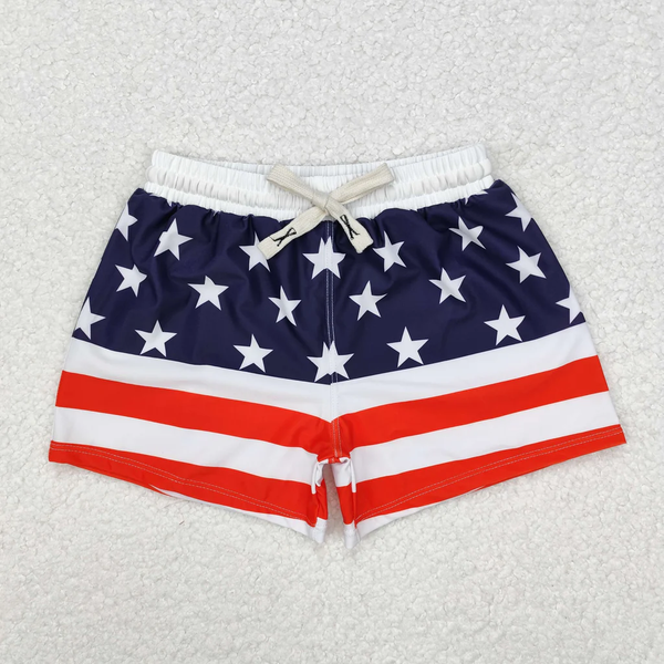 RTS toddler clothes matching clothing star print shorts baby boy 4th of  July summer swim trunks-2026.2.2