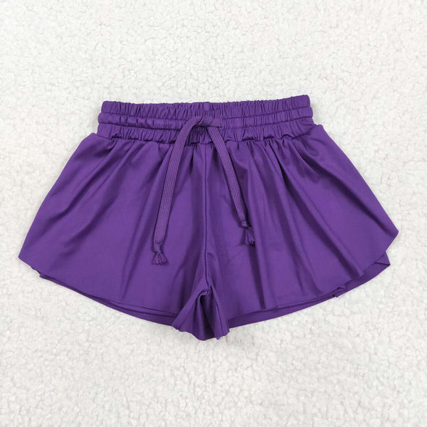 SS0602 RTS girl clothes purple girl summer yoga clothes atheletic clothes