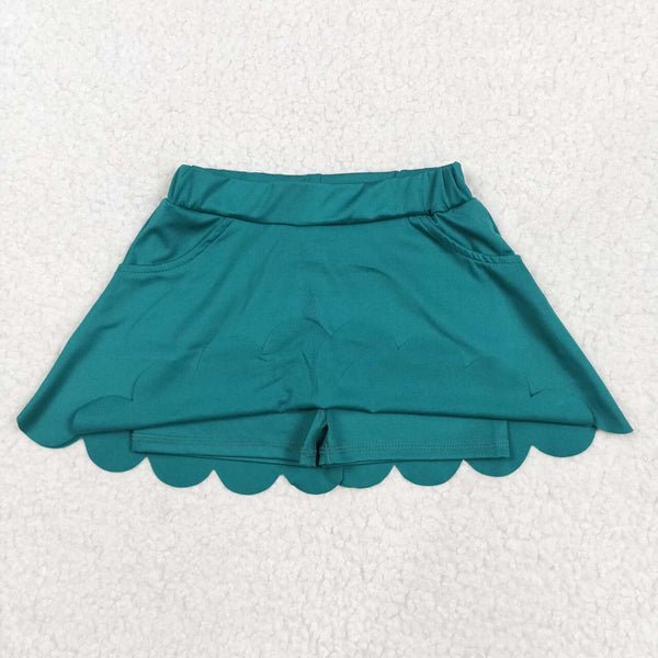 GLK0077 RTS girls clothes green girl yoga shots skirt atheletic clothes