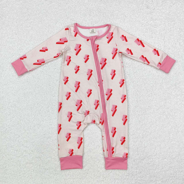 LR1983 RTS baby girl clothes lightning girl winter romper western clothes-bamboo