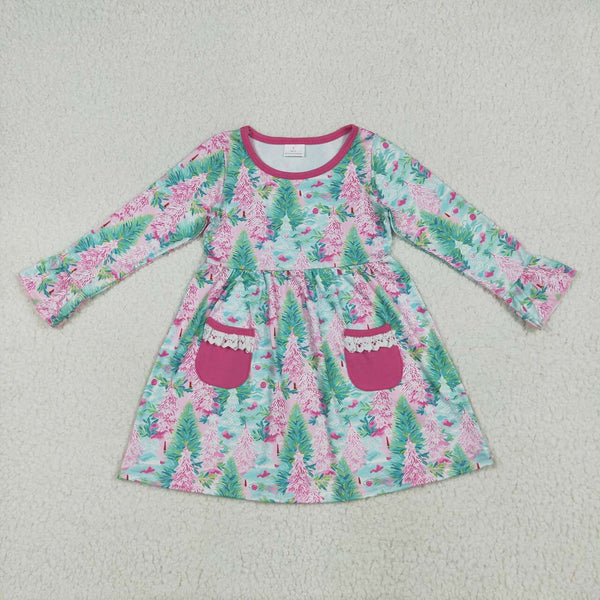 GLD1072 RTS toddler clothes tree baby girl christmas winter dress