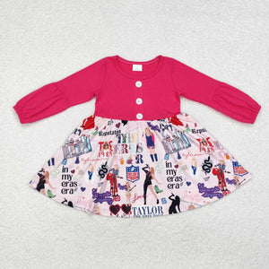 GLD0734 RTS toddler girl clothes 1989 singer girl winter dress