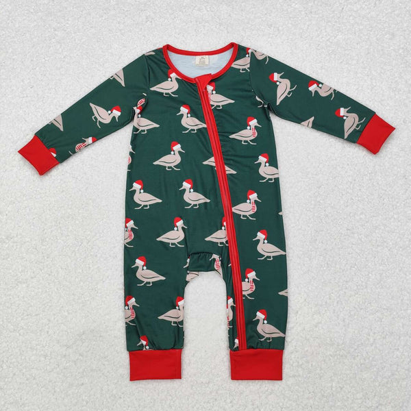 LR1861 RTS baby boy clothes mallard boy christmas winter romper-bamboo