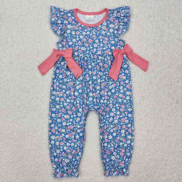 SR2166 RTS baby girl clothes floral girl summer romper