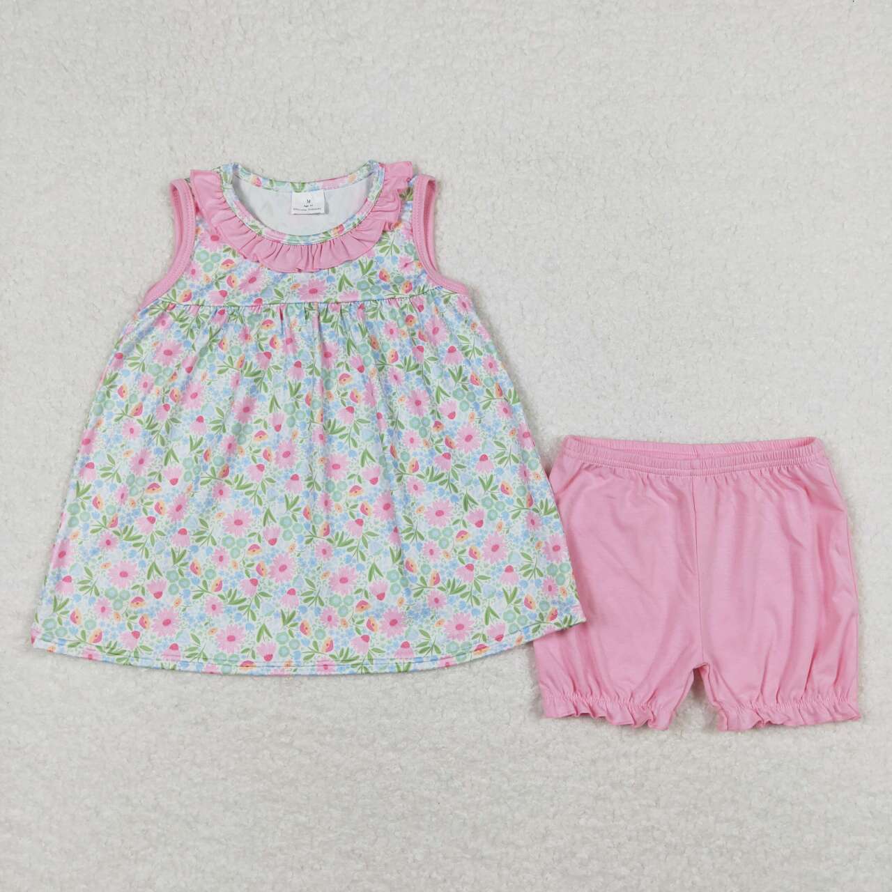 GSSO0825 3-6M to 5-6T baby girl clothes floral toddler girl summer outfits baby summer clothes