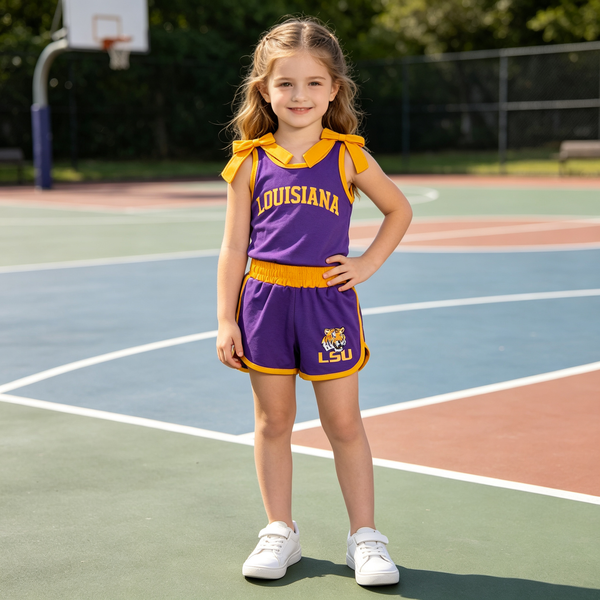 RTS GSSO3832 baby girl clothes cotton +vinyl toddler girl summer outfit summer shorts set 2