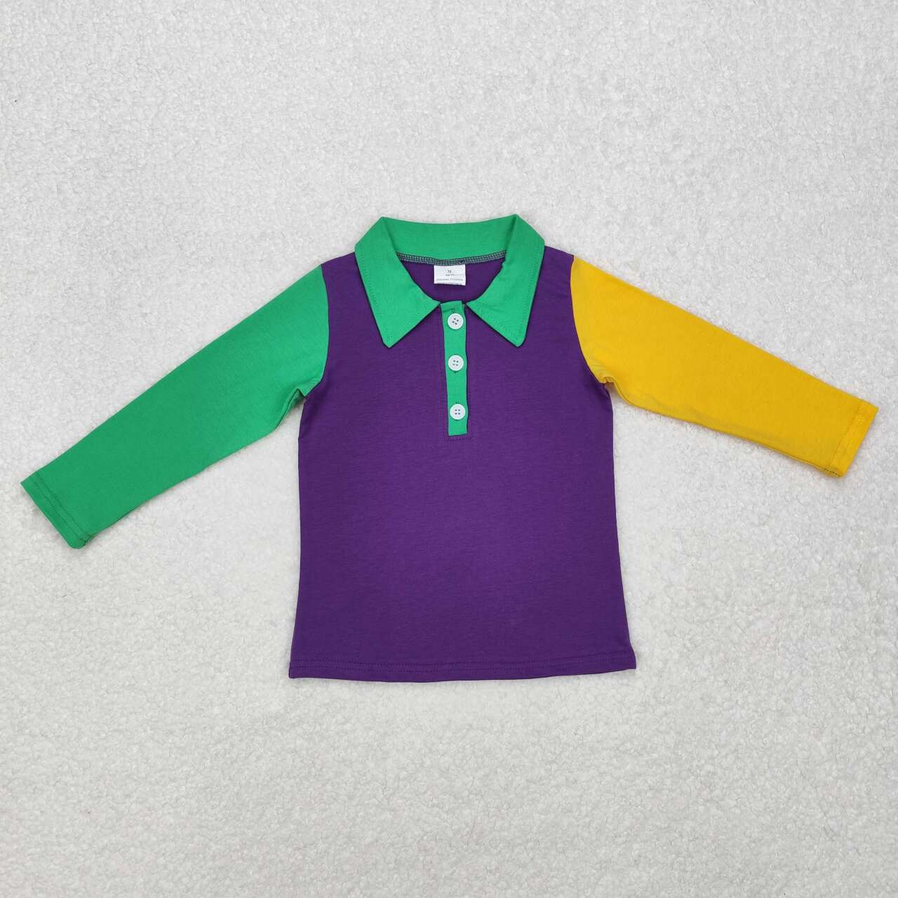 BT0997 RTS toddler boy clothes mardi gras boy summer top shirt