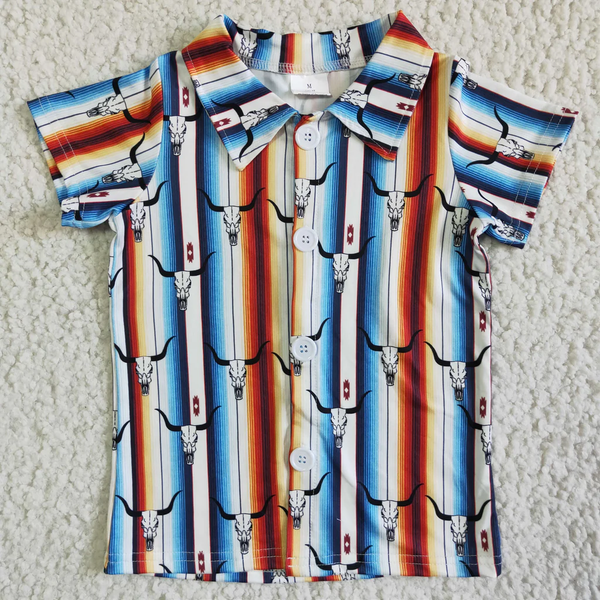RTS  Matching clothing toddler clothes cowboy fishing print boy summer clothing-2026.3.17