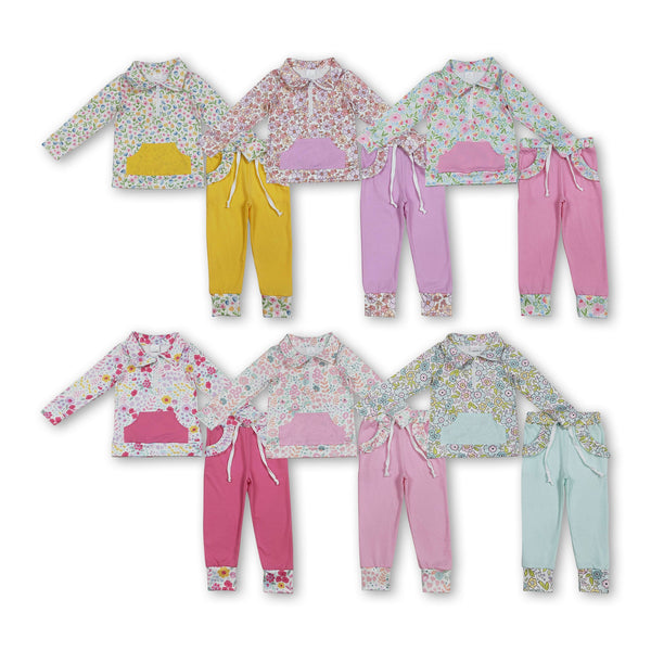 RTS baby clothes baby clothes flower print matching baby girl winter set-2026.2.5