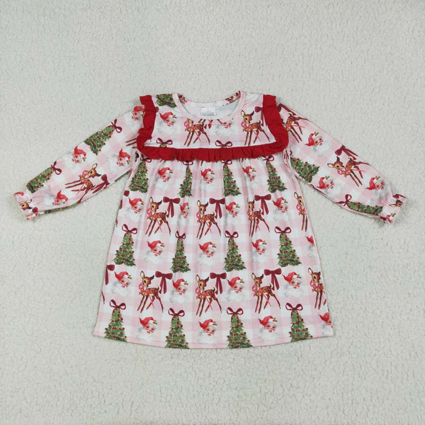 GLD1092 RTS girl christmas dress toddler girl winter dresses