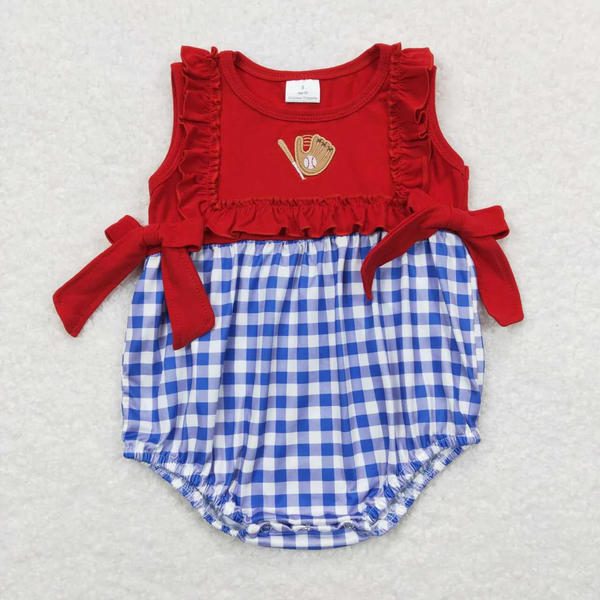 RTS Matching clothing kids embroidery baseball print clothing baby girl summer bubble-2026.3.11