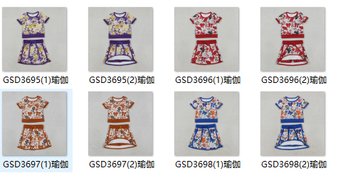 RTS Matching  toddler clothes state print set girls summer yoga clothing-2026.4.22
