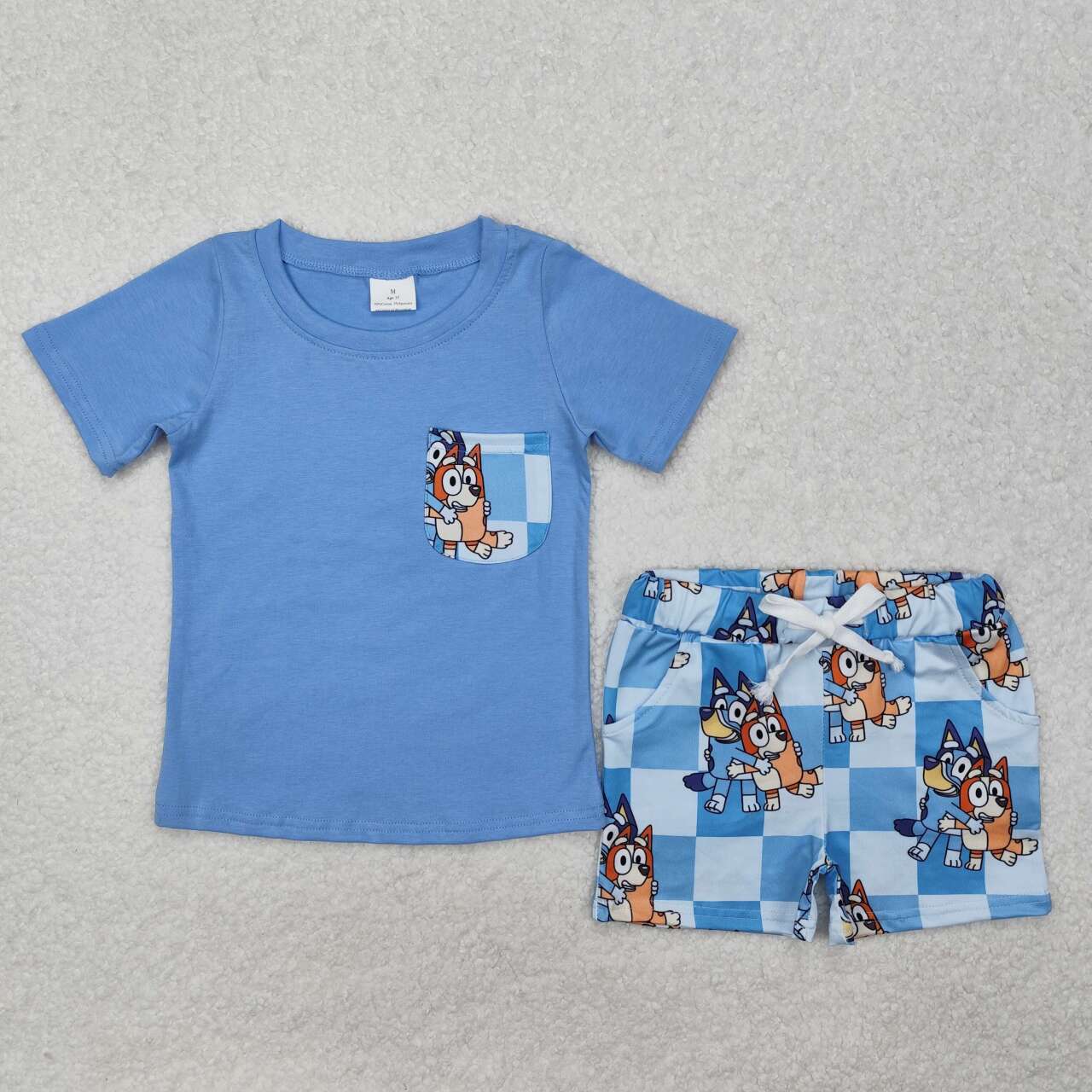 BSSO1211 RTS baby boy clothes cartoon dog toddler boy summer outfit