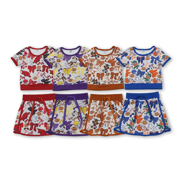 RTS Matching  toddler clothes state print set girls summer yoga clothing-2026.4.22