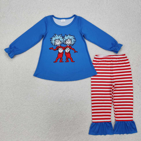 GLP2177 RTS toddler girl clothes cartoon girl Dr. Su winter  set