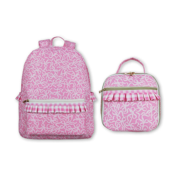 RTS kids matching bag bows print baby girl back to school day bag-2025.8.6