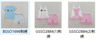 RTS kids matching clothing embroidery golf print clothing baby summer clothing-2026.2.12