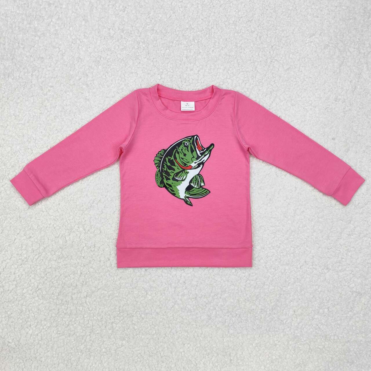 GT0870 RTS toddler girl clothes girl fish shirt winter top vinyl cotton