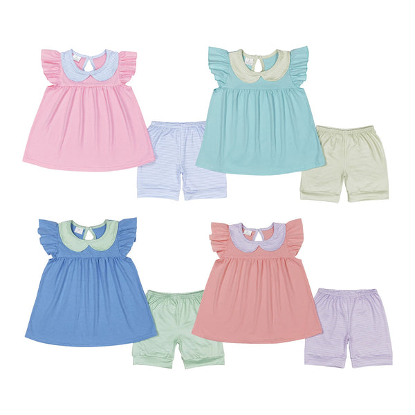 RTS Matching clothes toddler clothes  color  print set girls summer clothing-2026.3.19