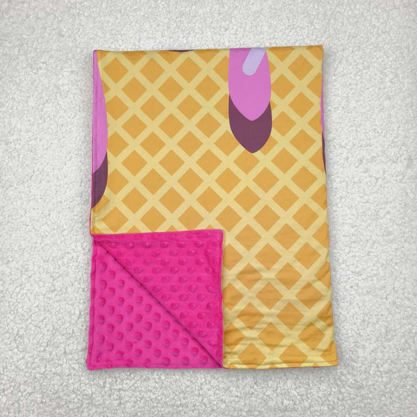 BL0201 RTS baby blanket ice-cream baby minky blanket