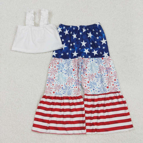 GSPO1959 RTS Girl Clothes Flag Girl 4th of July Patriotic Set