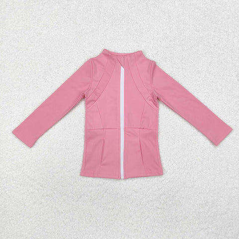 GT0680 RTS  toddler girl clothes solid color girl winter top yoga clothes