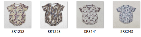 RTS kids summer matching clothes camo print baby boy summer bubble-2025.10.29