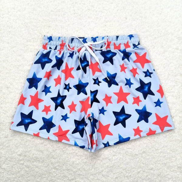 RTS toddler clothes matching clothing star print shorts baby boy 4th of  July summer swim trunks-2026.2.2