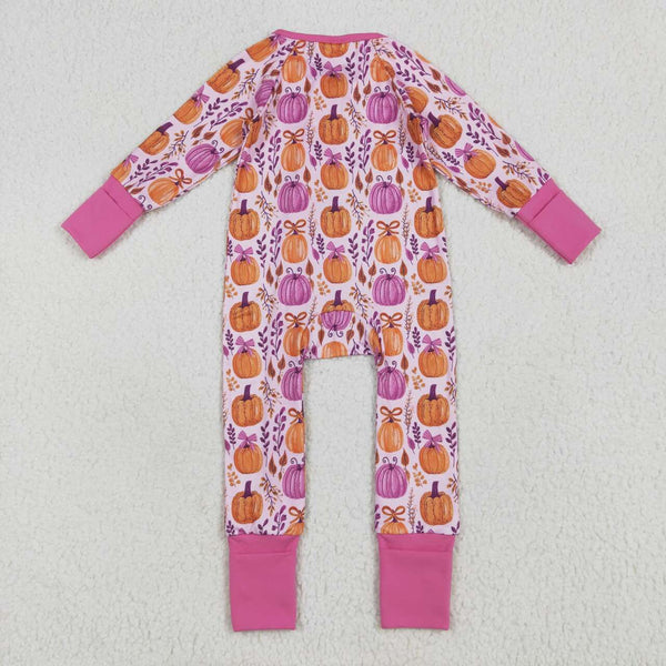 LR2270 RTS baby girl clothes pumpkin girl halloween romper