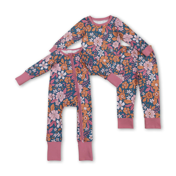 RTS kids matching clothing flower print clothing girl winter clothing-2025.8.6