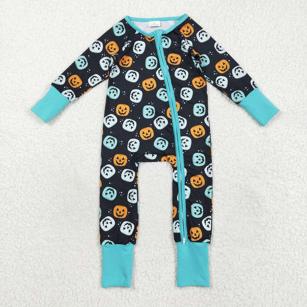 LR2465 RTS boy clothes ghost boy halloween winter romper zip romper
