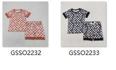 RTS toddler clothes cartoon matching boy summer pajamas set