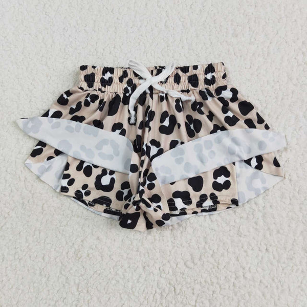 SS0585 RTS girl clothes leopard print girl summer shorts