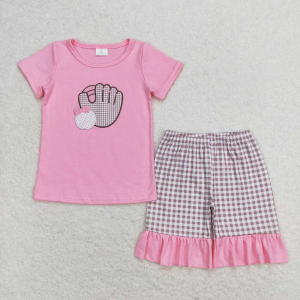 RTS  Matching clothing kids cartoon embroidery baseball print clothing baby summer clothing-2026.3.11