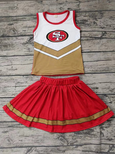 Custom order MOQ:3pcs each design state cheerleading uniforms girl summer skirt set 8