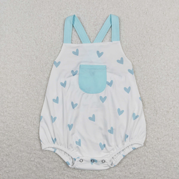 SR0732 baby boy clothes heart boy valentines day clothes blue boy valentines day bubble