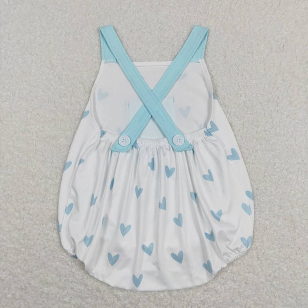 SR0732 baby boy clothes heart boy valentines day clothes blue boy valentines day bubble
