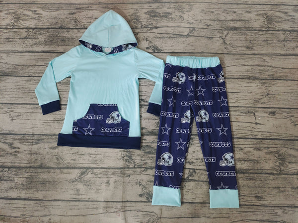 BLP0095 kids clothes boys cowboy hoodies set